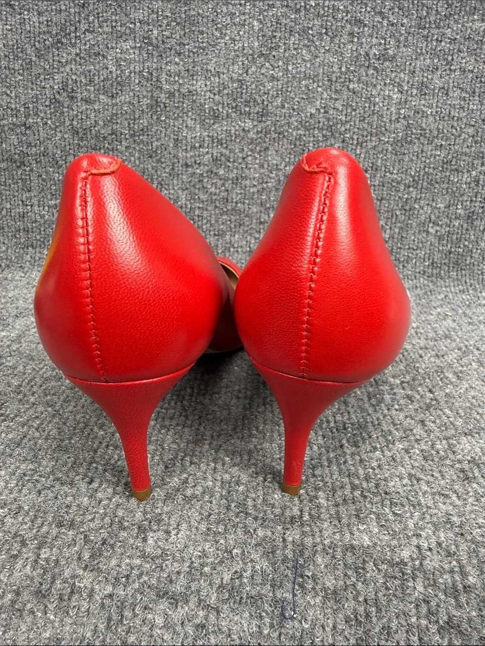 Massimo Matteo Red Pointed-Toe Pump 2.5 Kitten Heel Size 7M